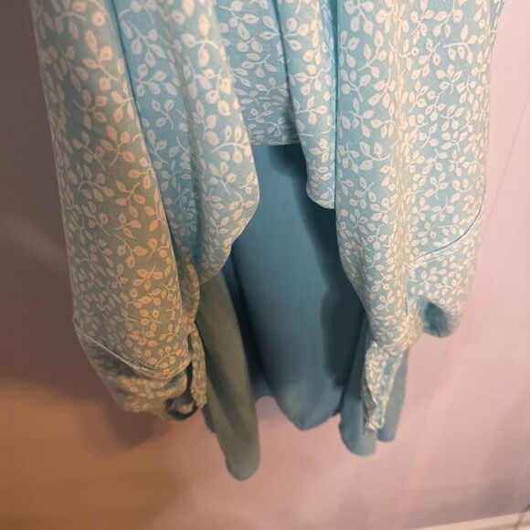 Draper James RSVP Dress XL Aquamarine Blue‎ Cottage Prairie Core Feminine Spring - Picture 7 of 9